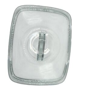 Pyrex C-524 Clear Glass Rectangular Replacement Lid 8.5x6.5 Made in USA